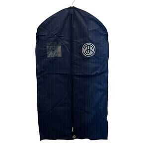 TOM JAMES Nylon Full Zipper Blue Pinstripe Garment Bag Suit Storage & Travel